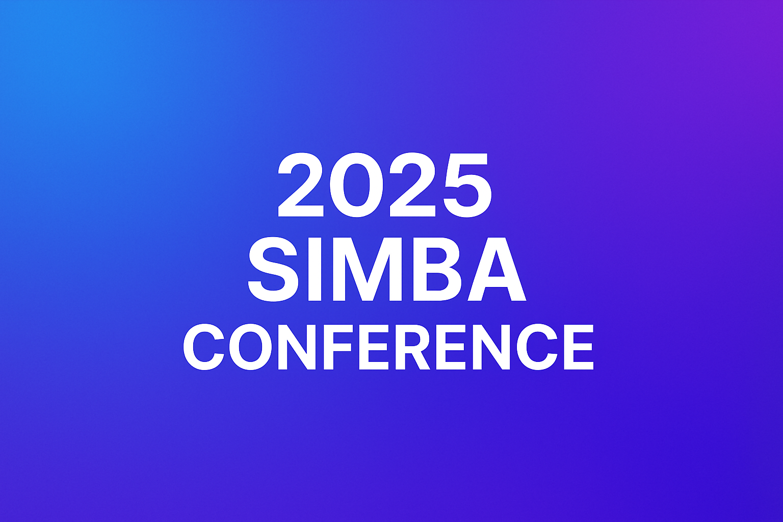 Announcing SIMBA 2025 Conference