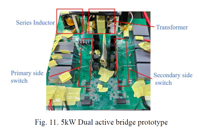 5 kW dual active bridge hardware prototype
